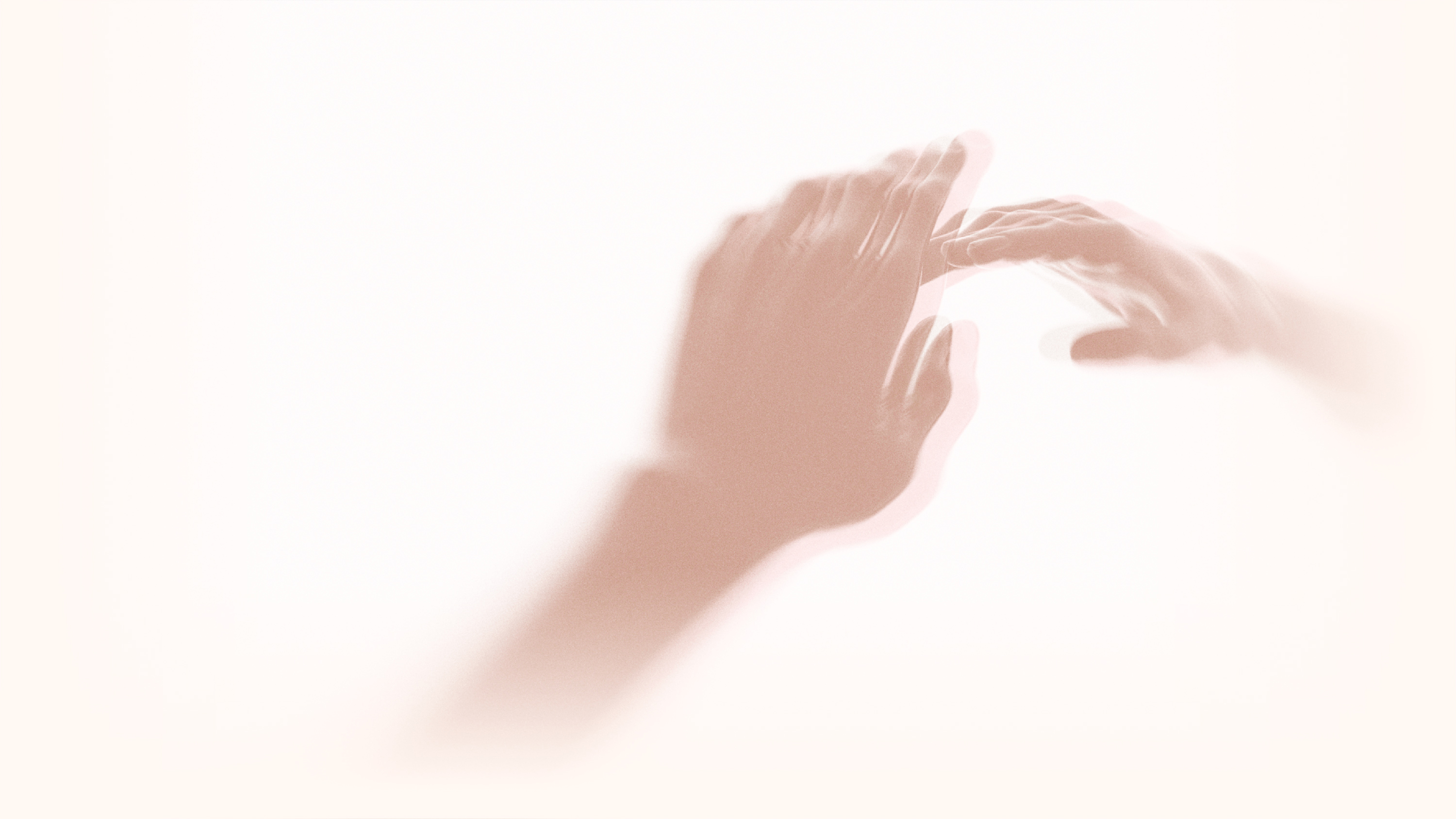 Hands reaching each other.
